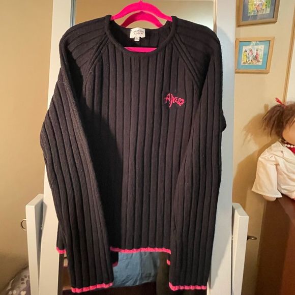 Armani Junior Girls wool sweater Navy Sz 12A - Picture 2 of 5